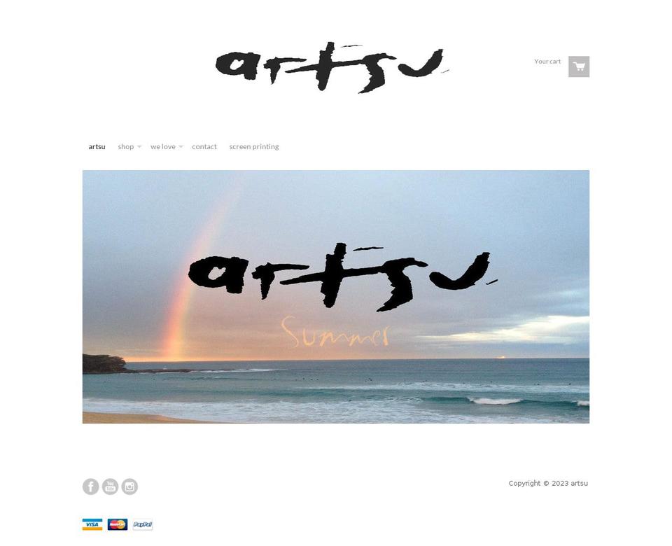 artsu.biz shopify website screenshot