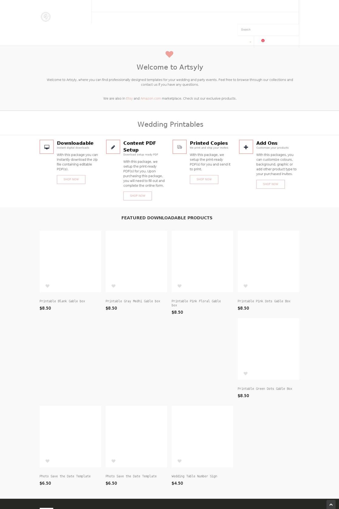 artsyly.com — Shopify storefront screenshot