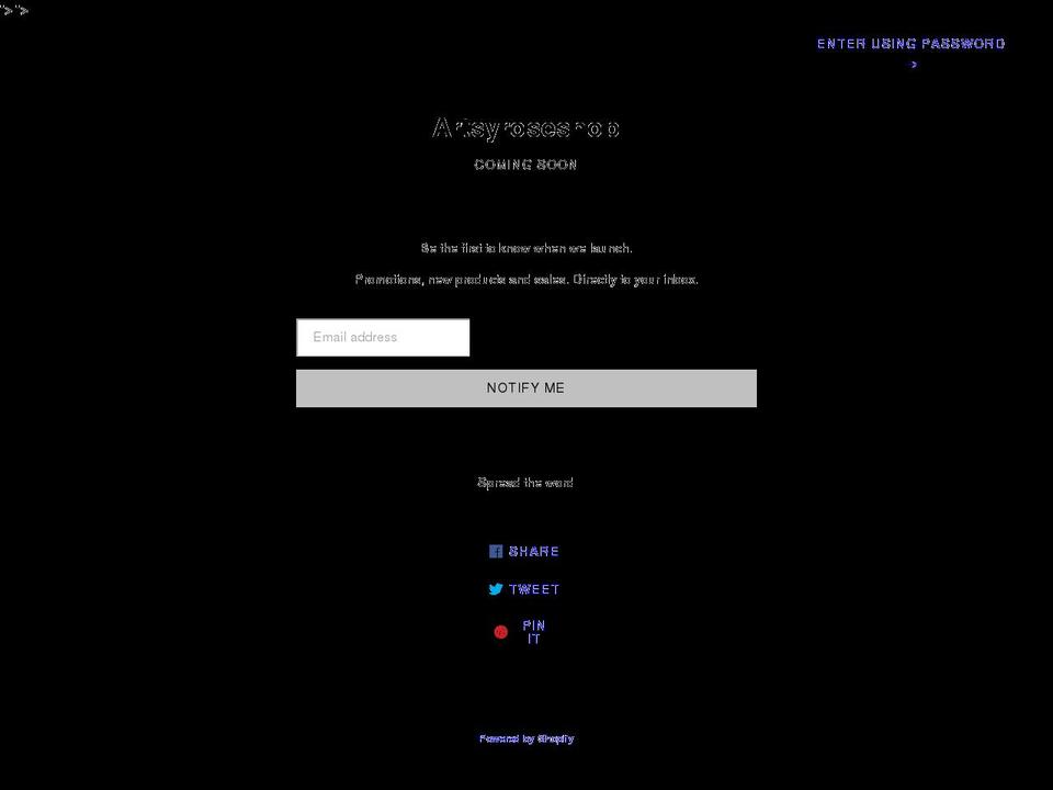 artsyrose.co.uk shopify website screenshot