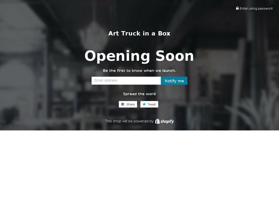 arttruckinabox.com — Shopify storefront screenshot