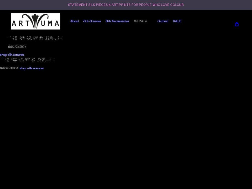 artuma.co.uk shopify website screenshot