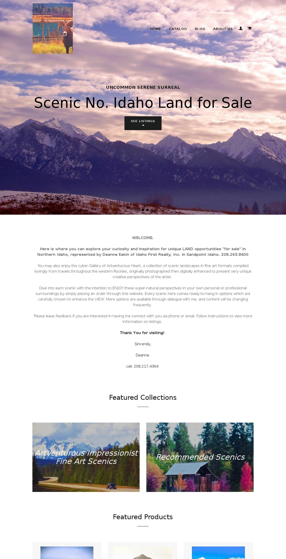 artventurousheart.com — Shopify storefront screenshot