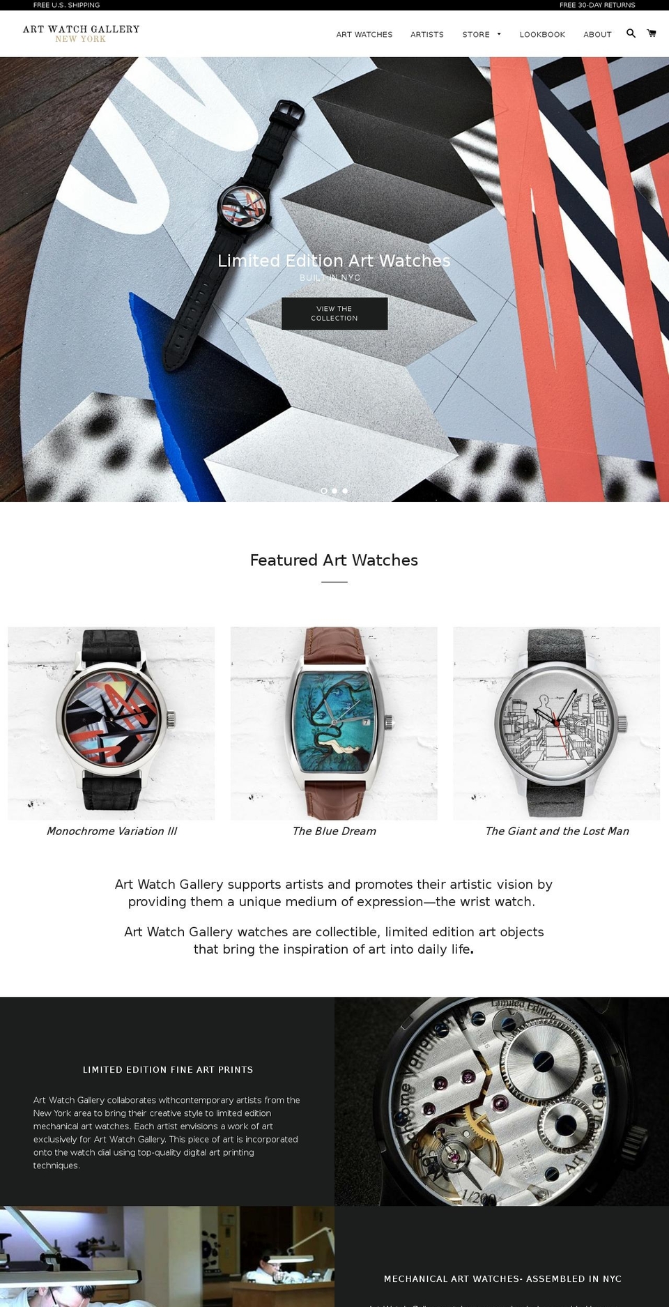 artwatchgallery.com shopify website screenshot