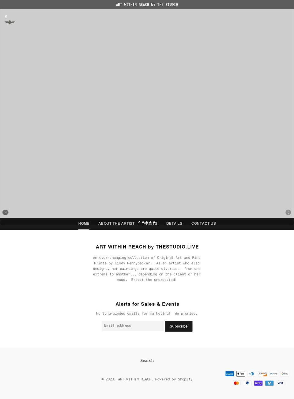 artwithinreach.shop shopify website screenshot