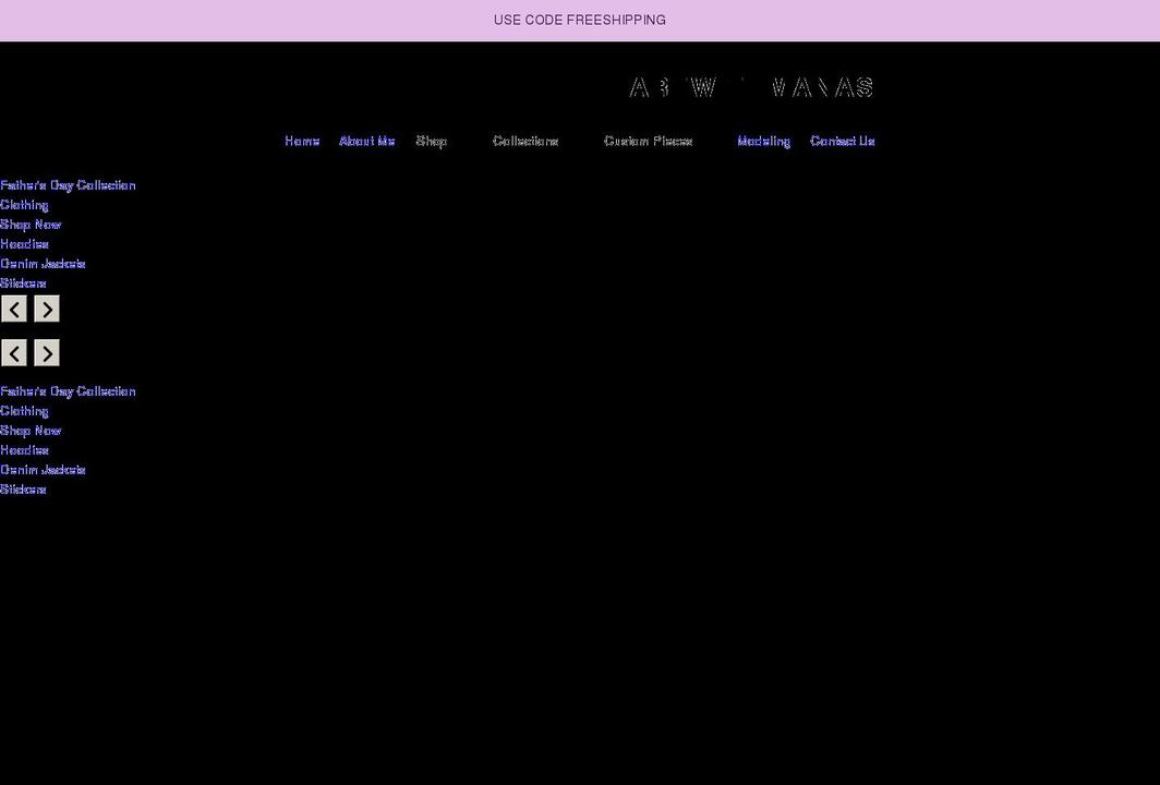 artwithmanasi.com shopify website screenshot