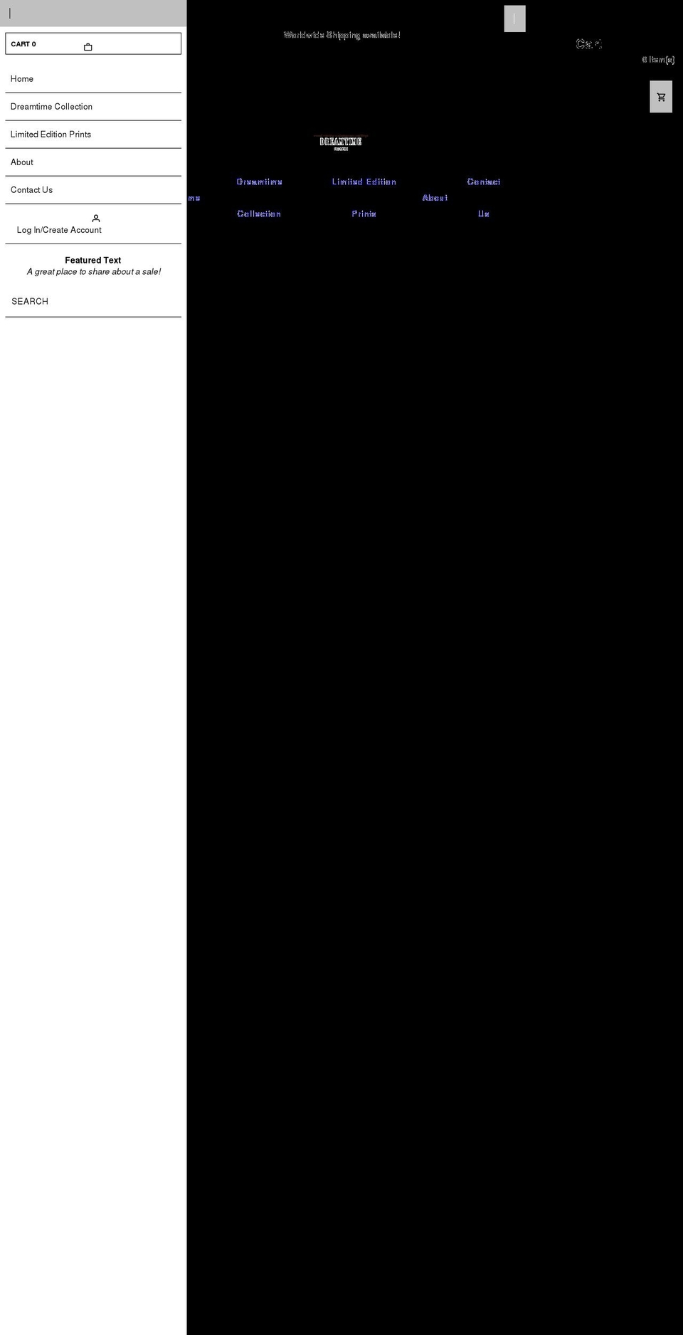 artworksbymirree.com shopify website screenshot