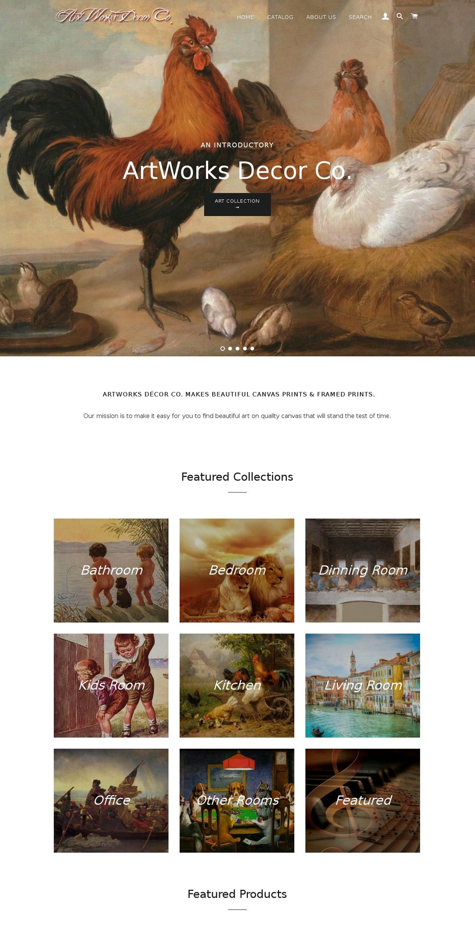 artworksdecor.com shopify website screenshot