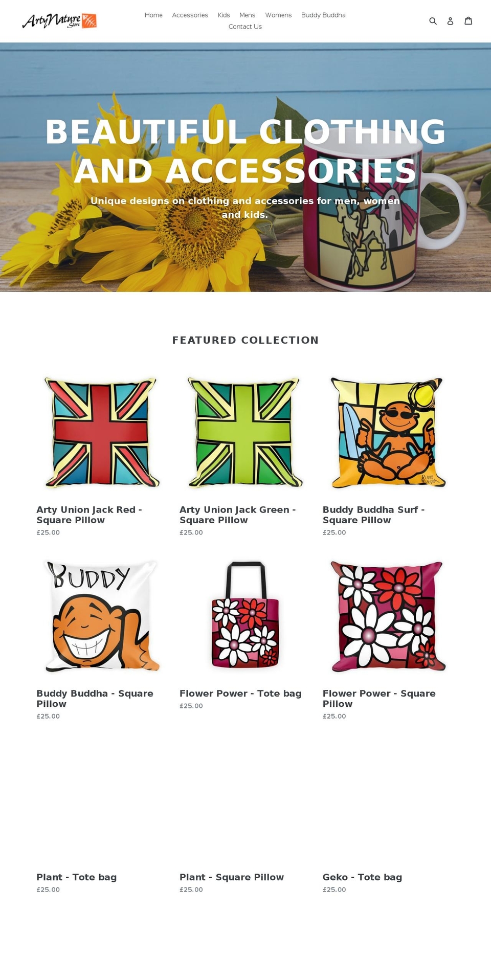 artynature.com — Shopify storefront screenshot