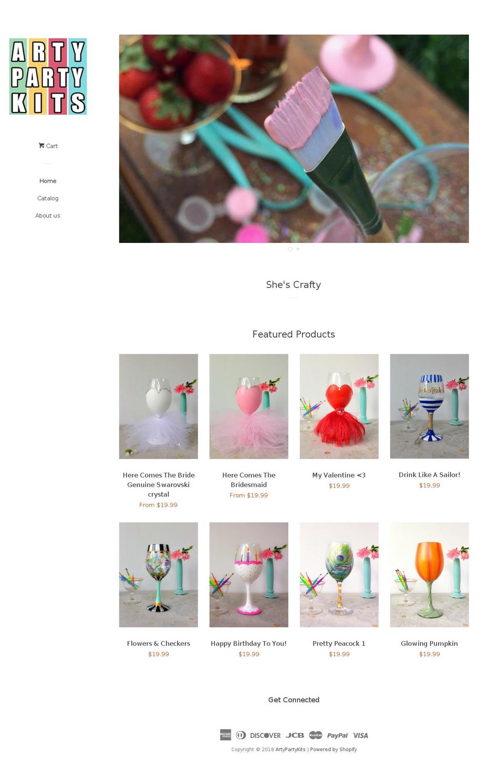 artypartykits.com — Shopify storefront screenshot