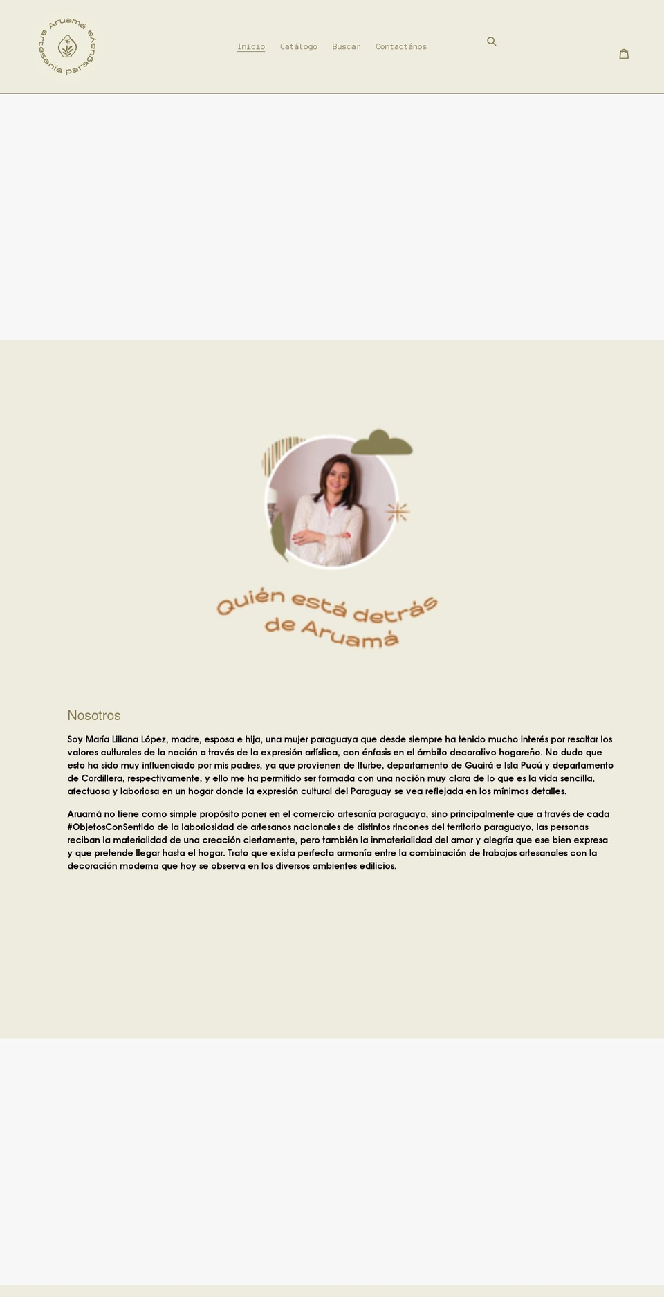 aruamatienda.com shopify website screenshot