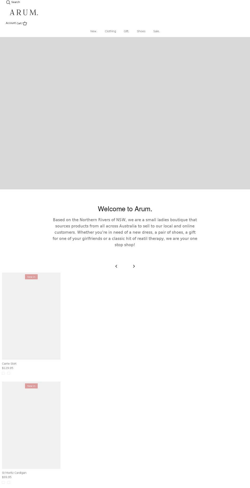 arumcasino.com shopify website screenshot