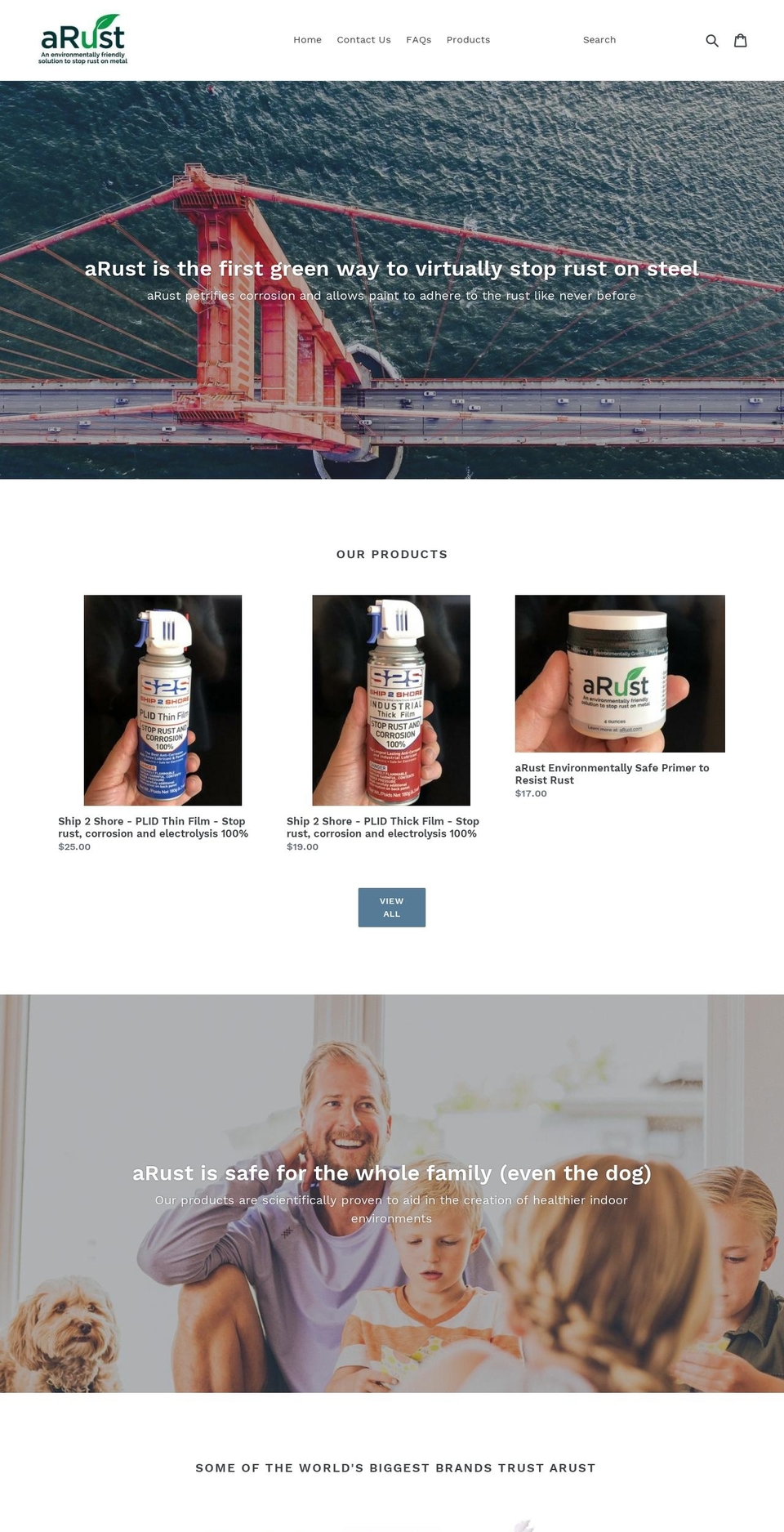 arust.com — Shopify storefront screenshot