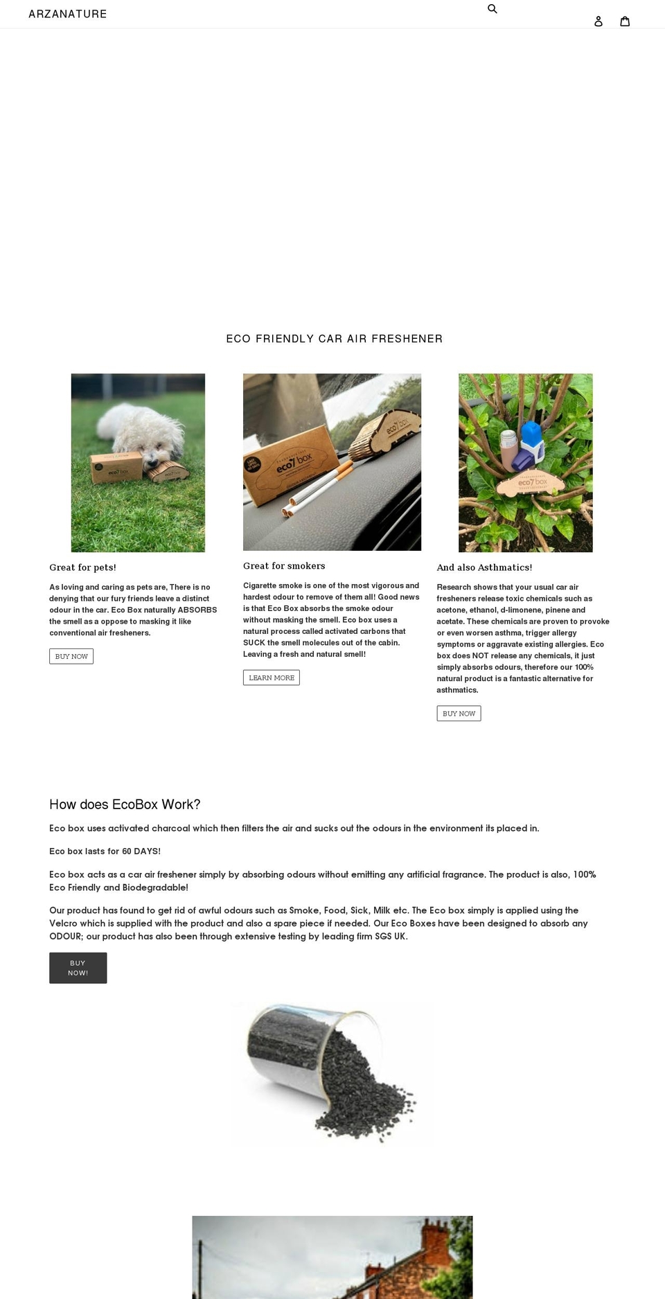 arzanature.com shopify website screenshot