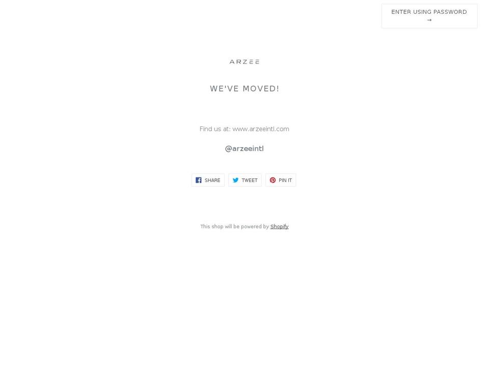 arzee.nyc shopify website screenshot