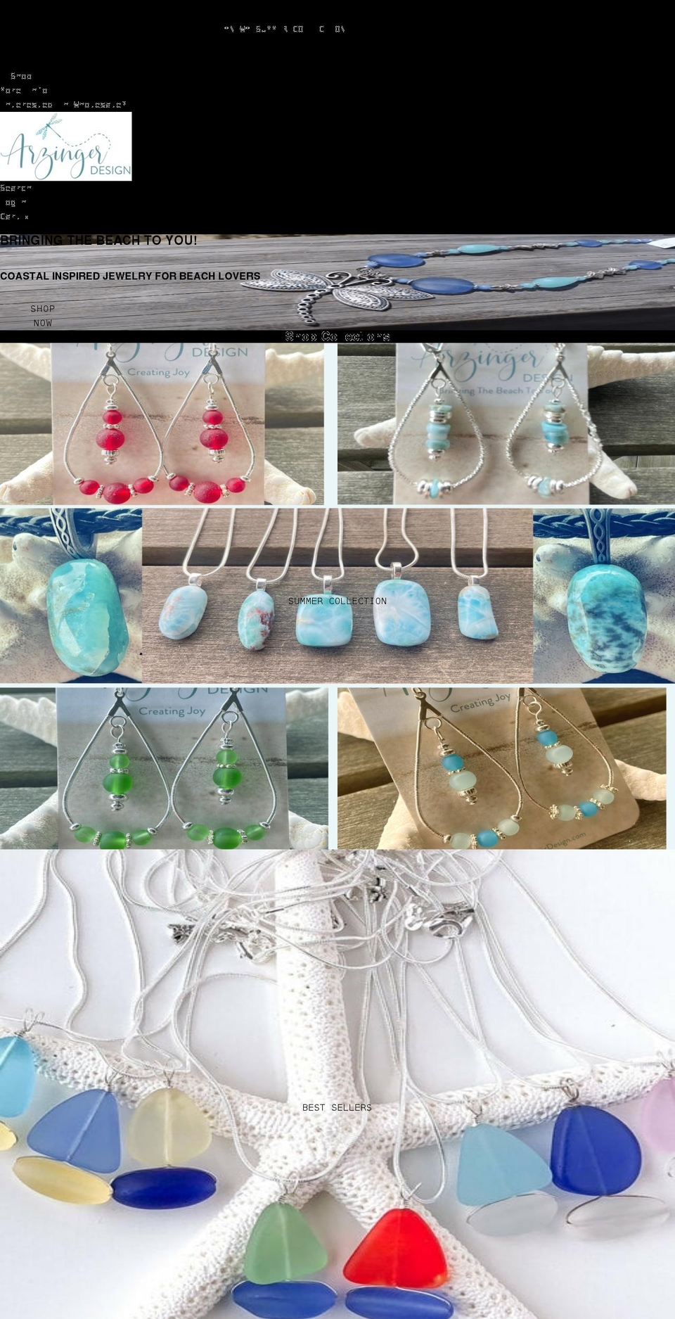 arzingerdesign.com shopify website screenshot