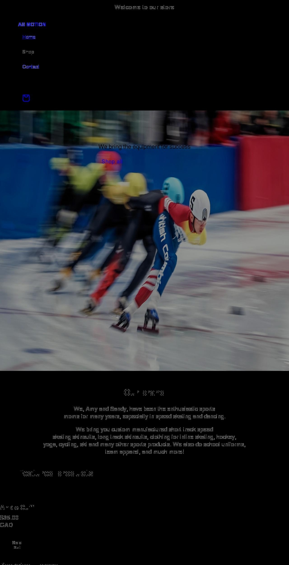 as-motion.com shopify website screenshot