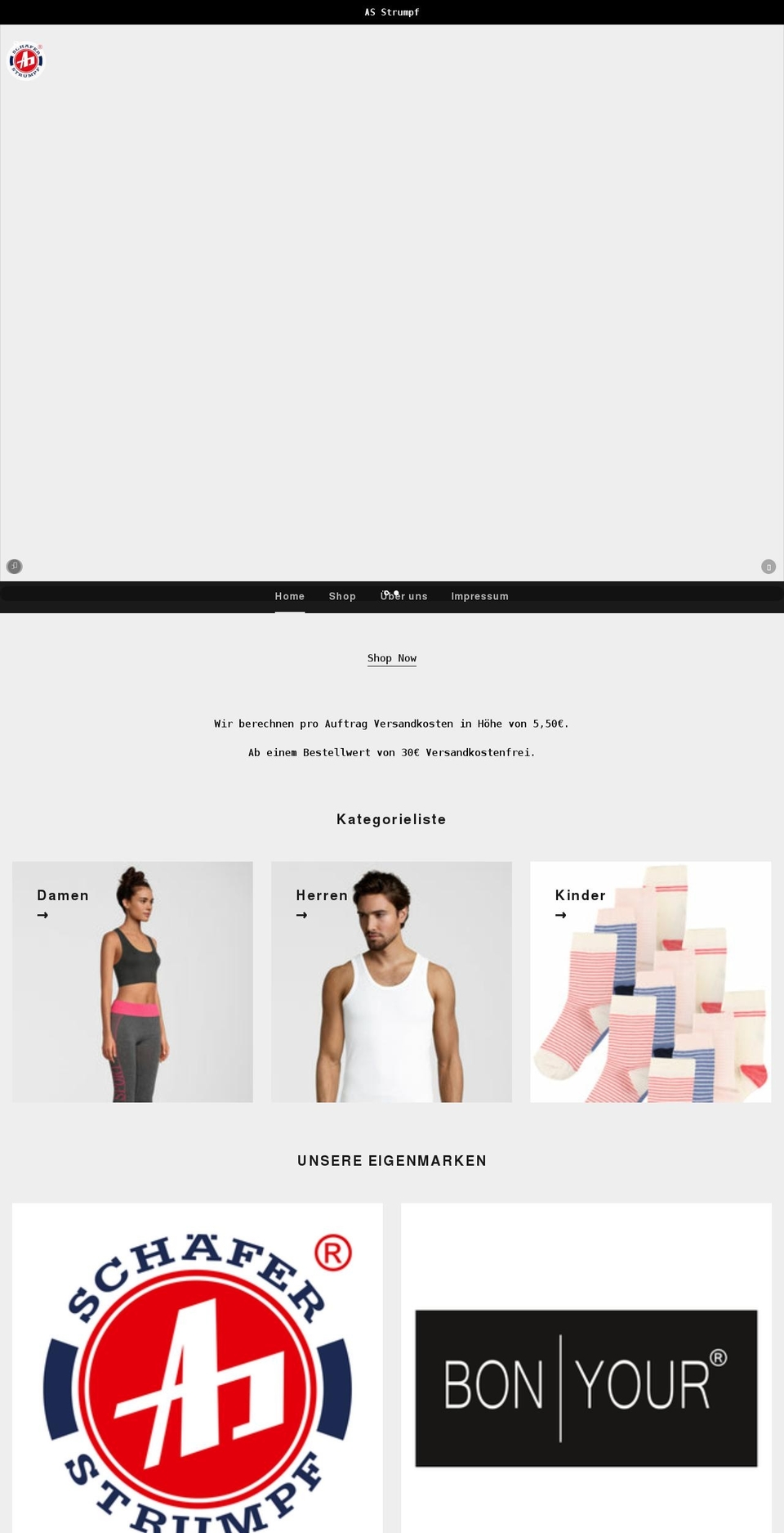 as-strumpf.de shopify website screenshot