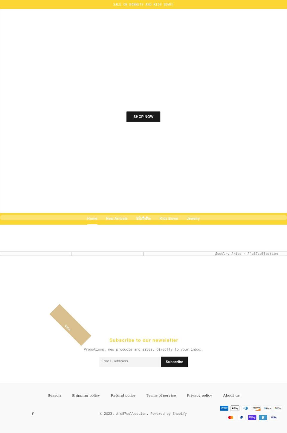 as87collection.com shopify website screenshot