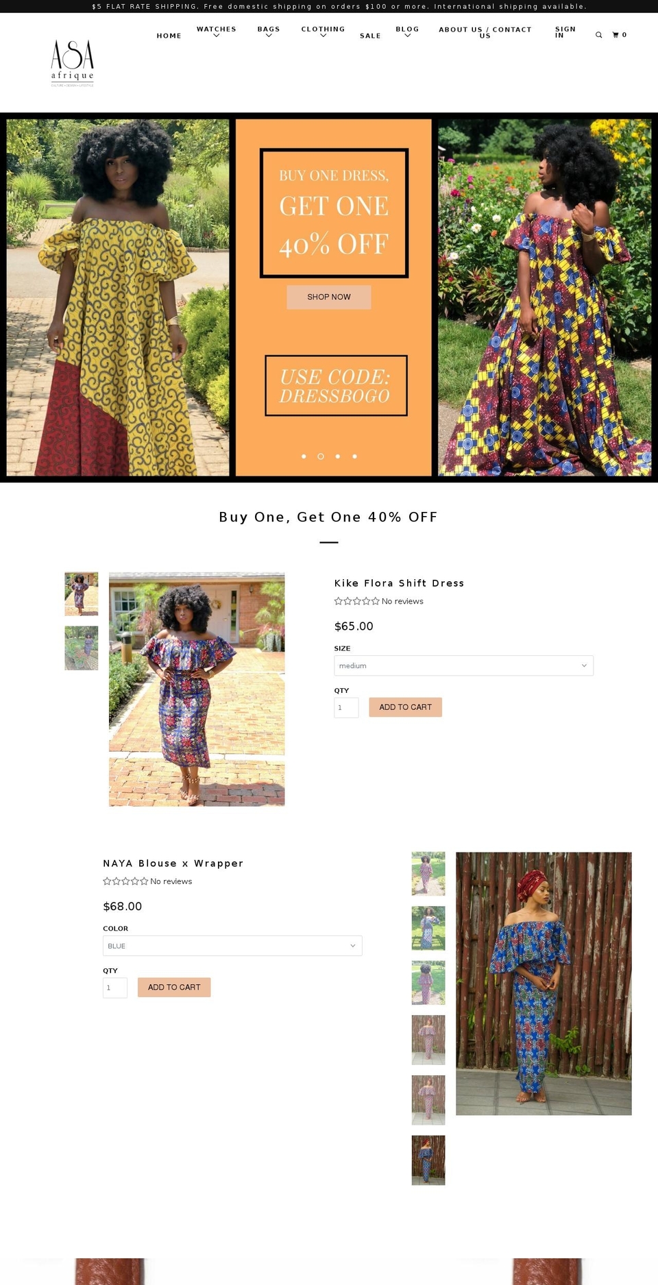 asaafrique.com shopify website screenshot