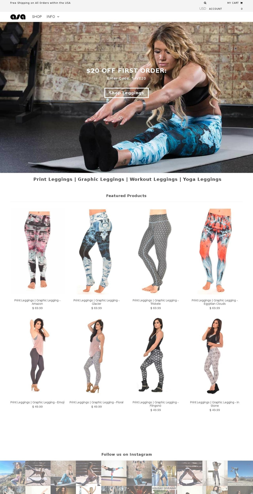 asaclothingco.com shopify website screenshot