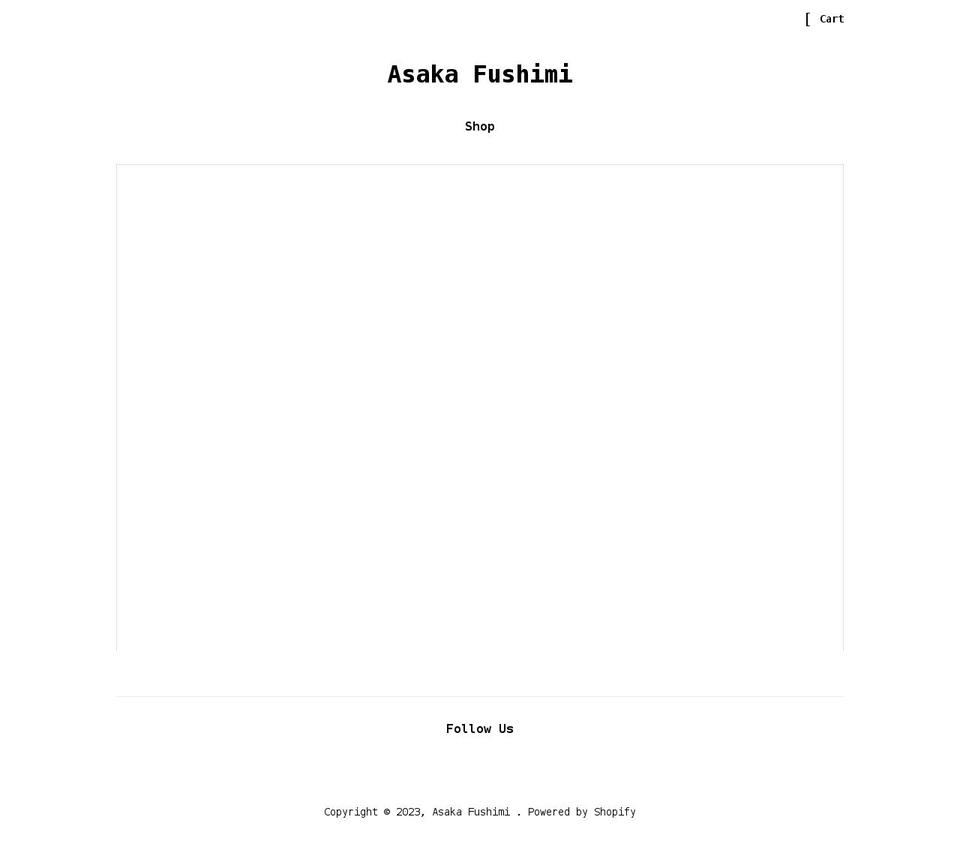 asakafushimi.com shopify website screenshot