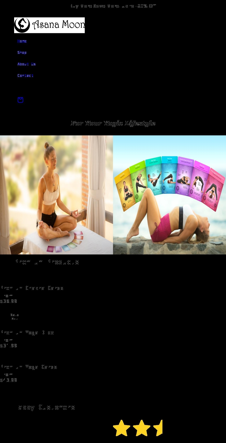 asanamoon.com shopify website screenshot