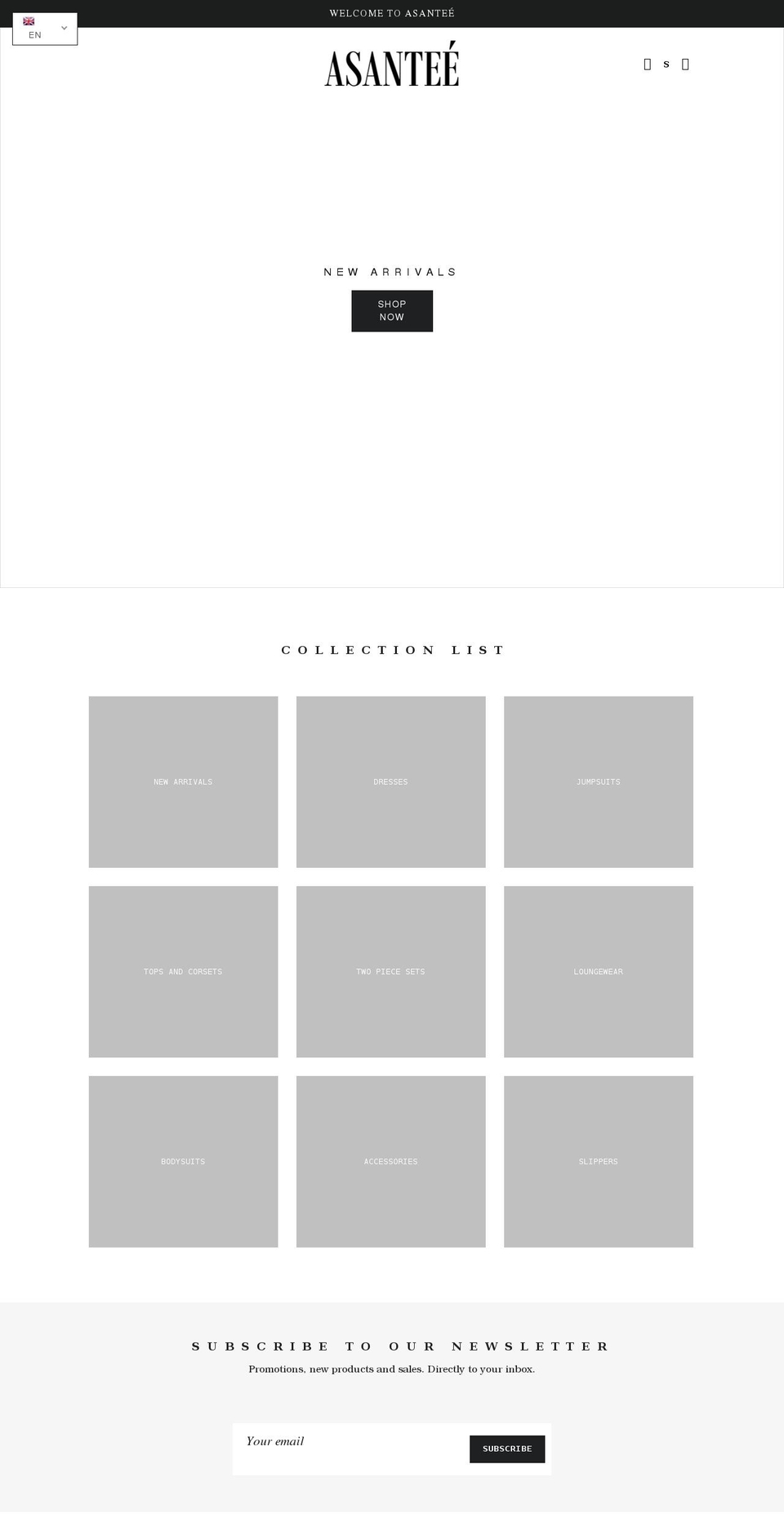 asanteebrand.com shopify website screenshot
