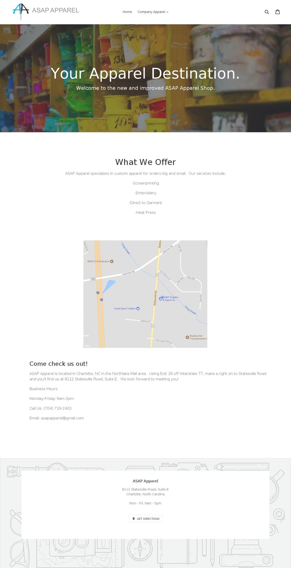 asapapparel.com shopify website screenshot
