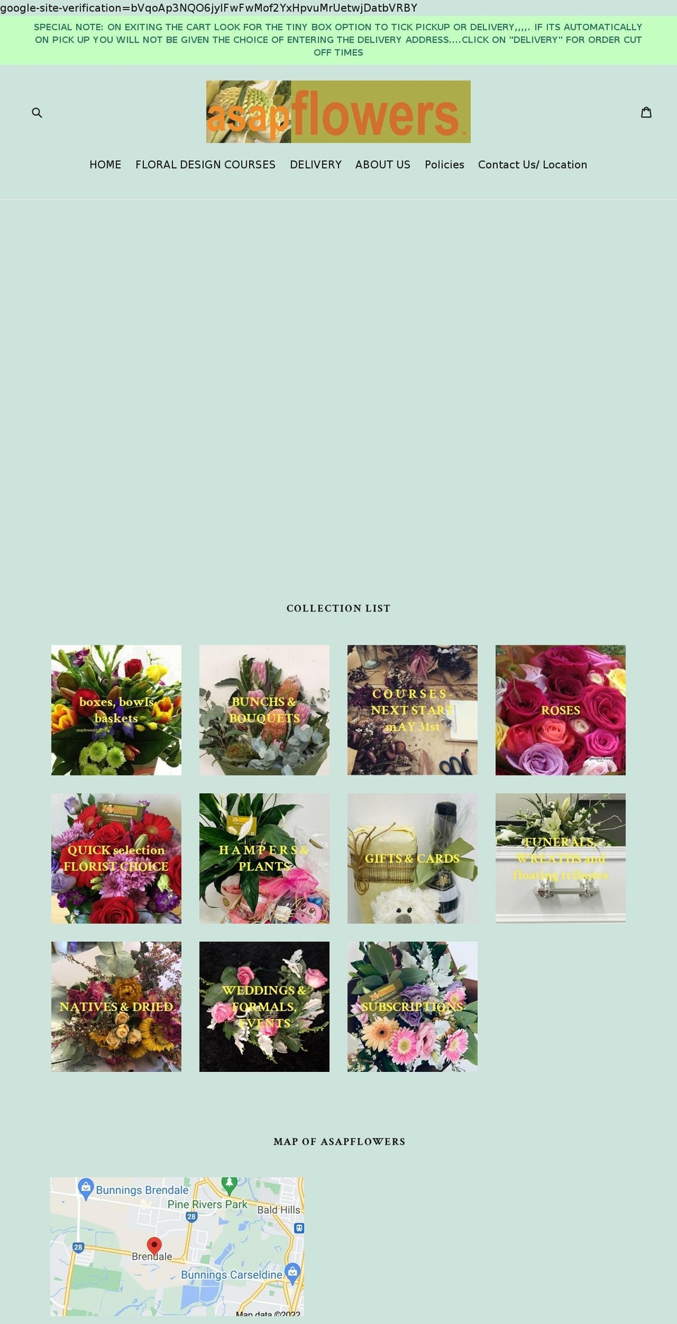 asapflowers.com.au shopify website screenshot