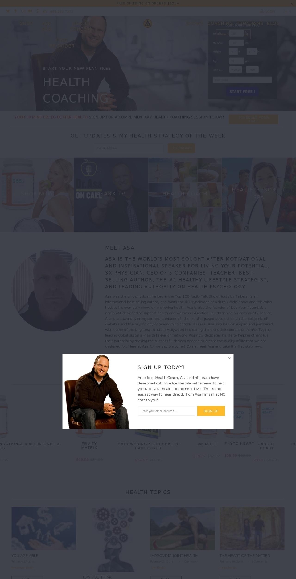 asarx.com — Shopify storefront screenshot