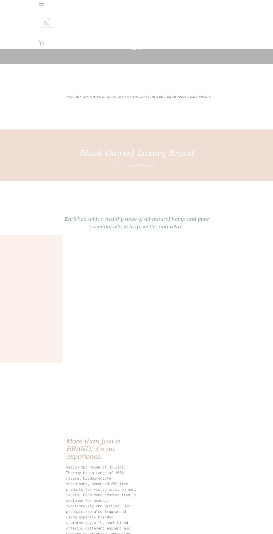 asayahspa.com shopify website screenshot