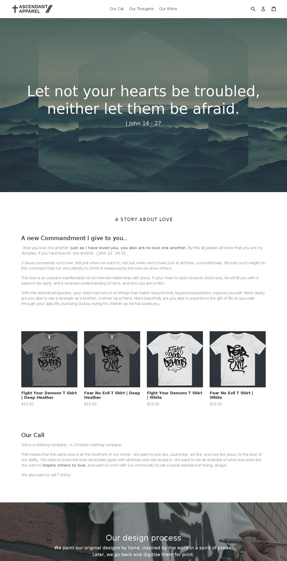 ascendantapparel.com shopify website screenshot