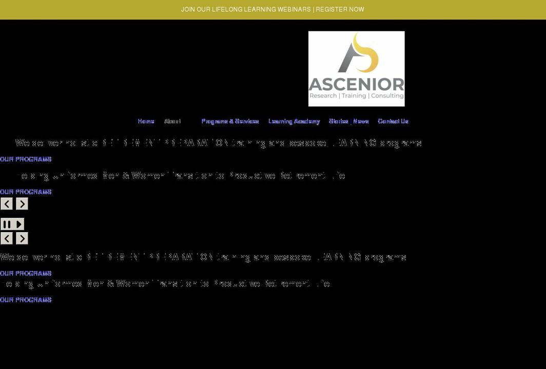 asceniorgroup.com shopify website screenshot