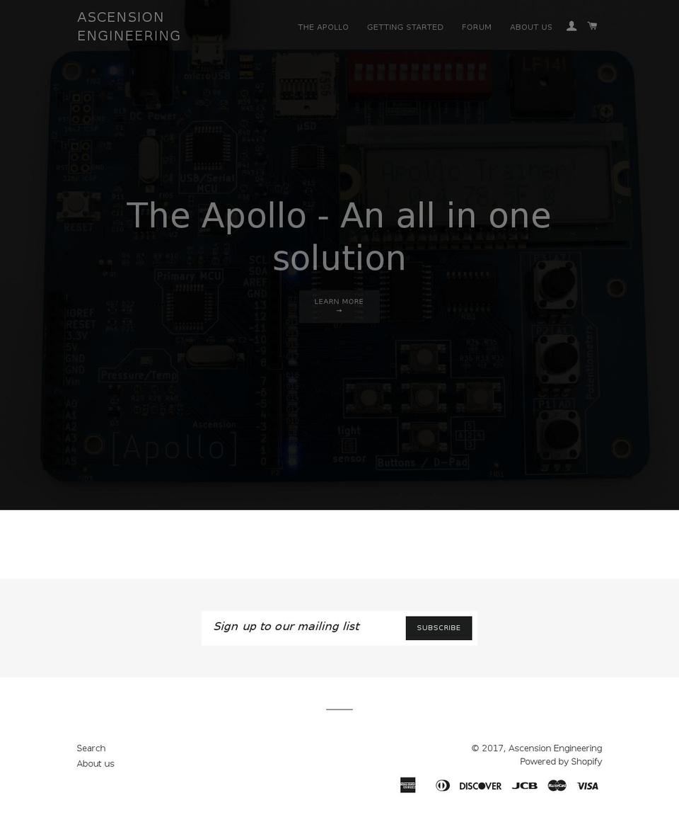 ascension.engineering shopify website screenshot