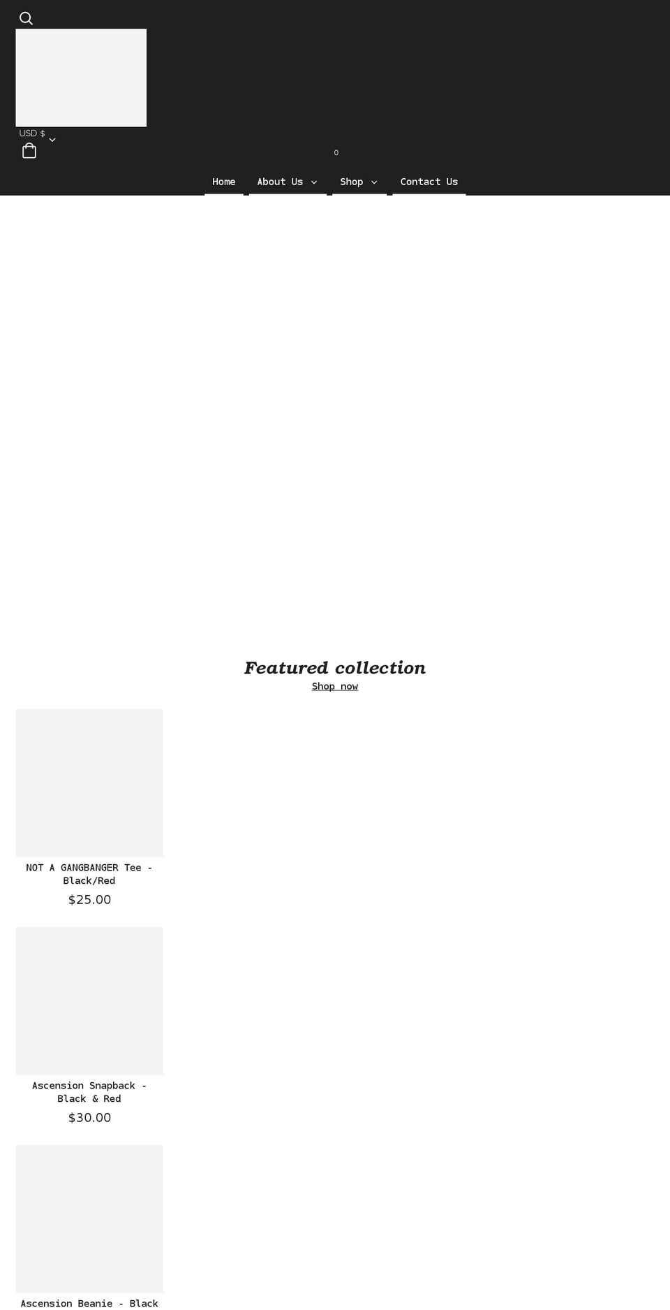 ascensionstreetwear.com shopify website screenshot