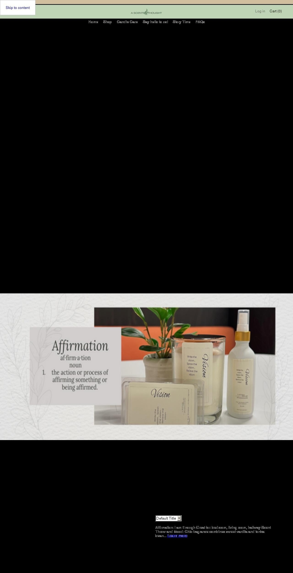 ascentedthought.com shopify website screenshot