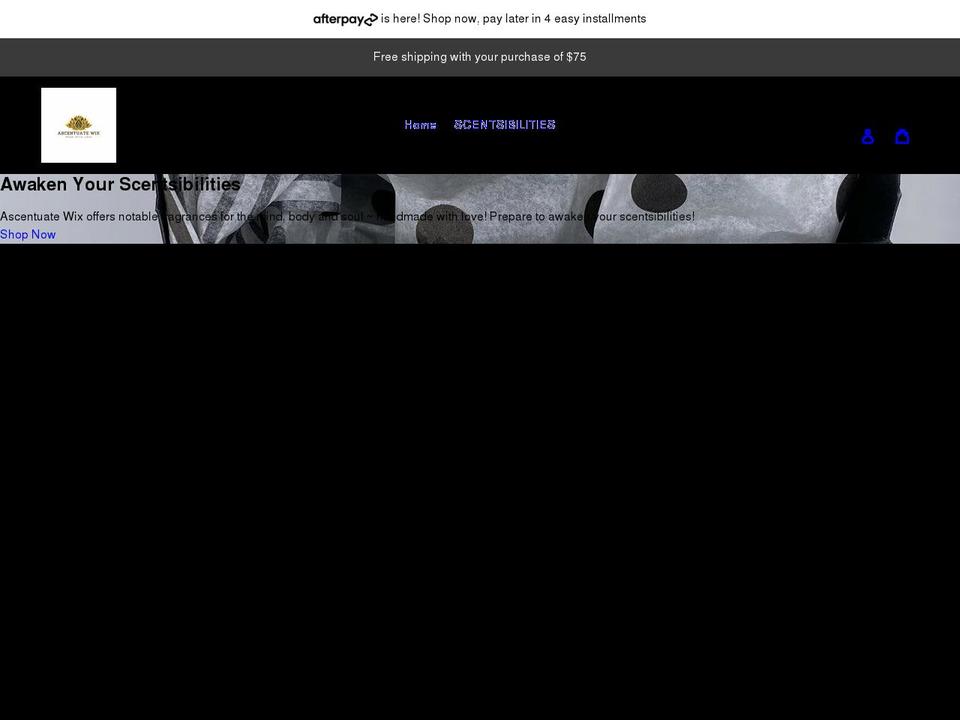 ascentuatewix.com shopify website screenshot