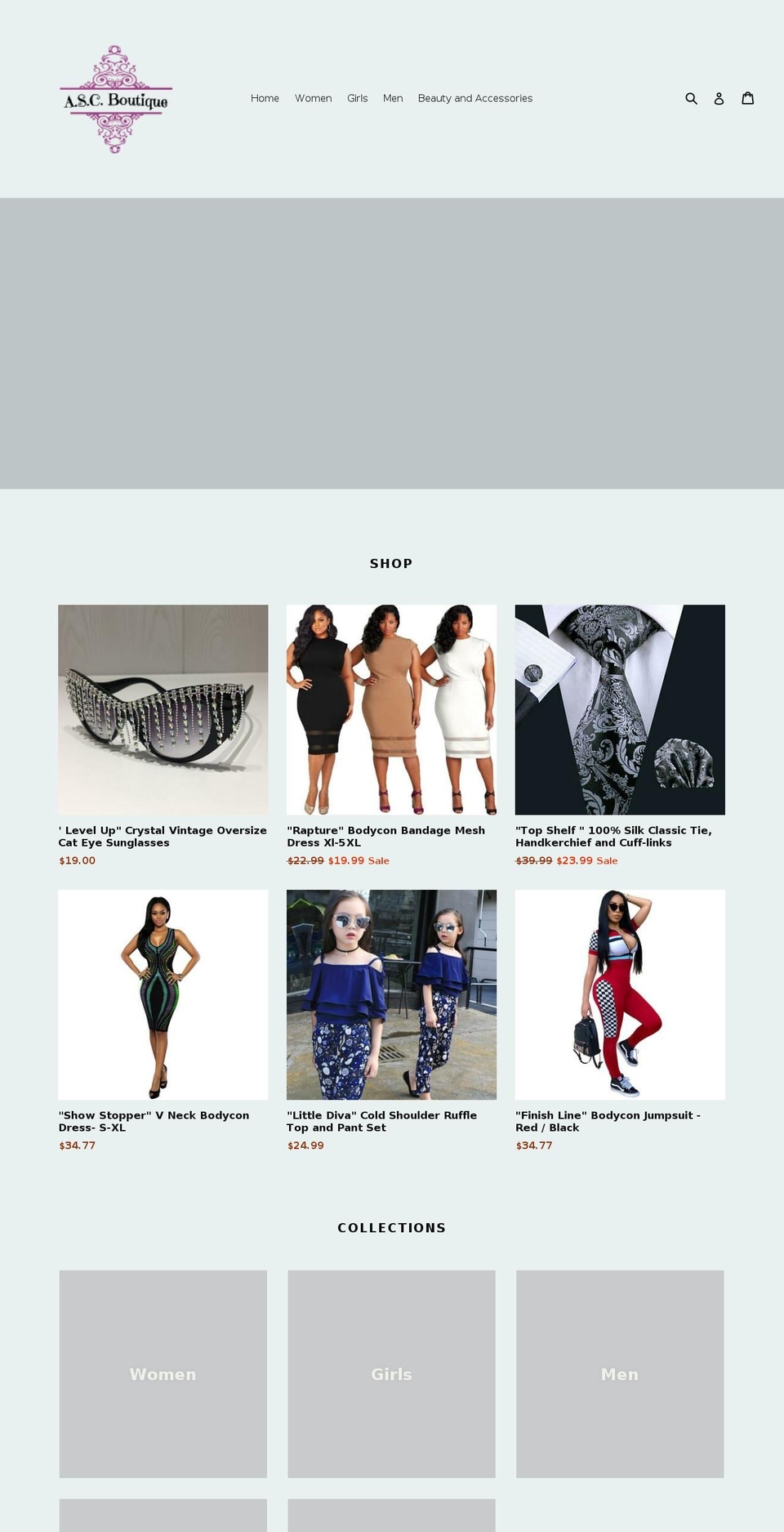 ascfashion.com — Shopify storefront screenshot