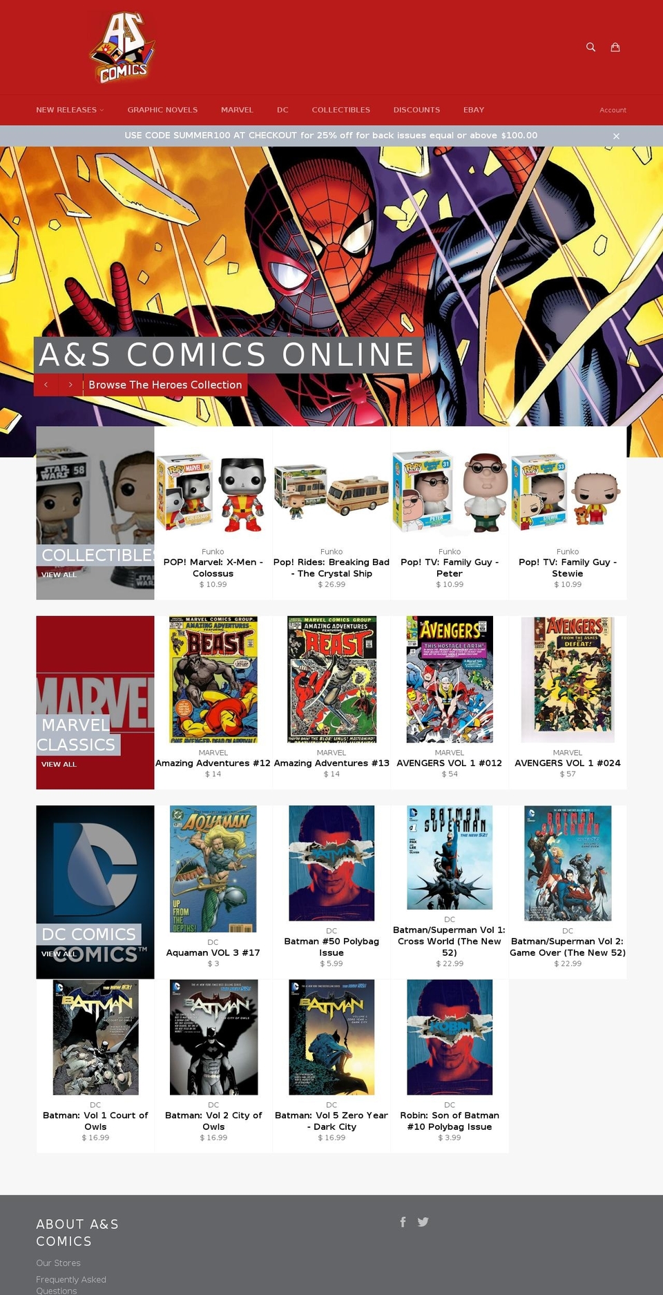 ascomics.com shopify website screenshot