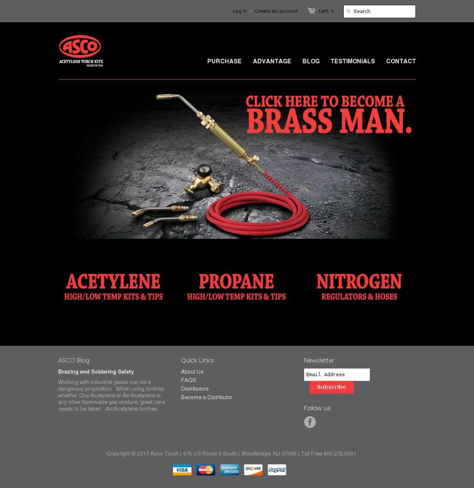 ascotorch.com shopify website screenshot