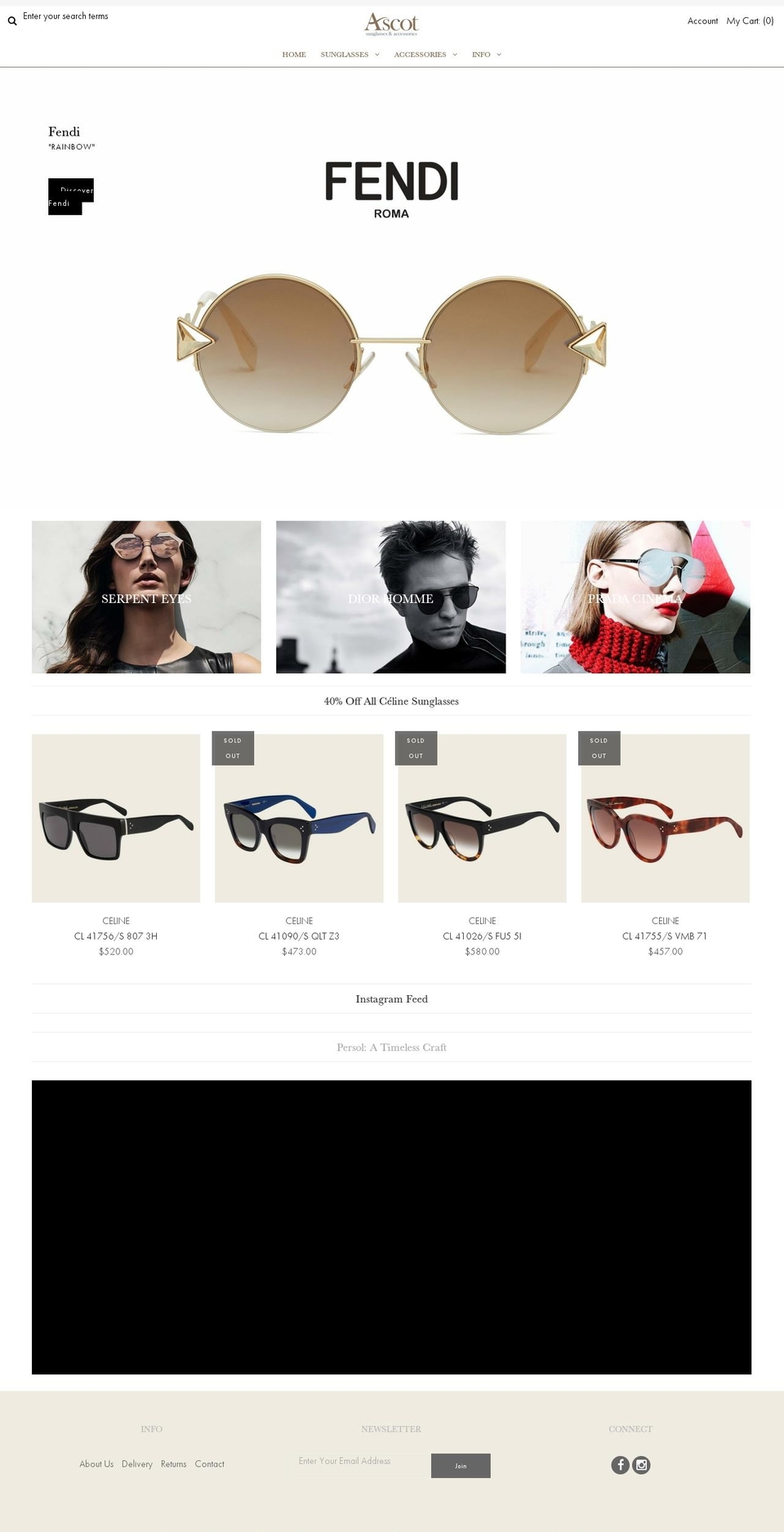ascotsunglasses.com shopify website screenshot