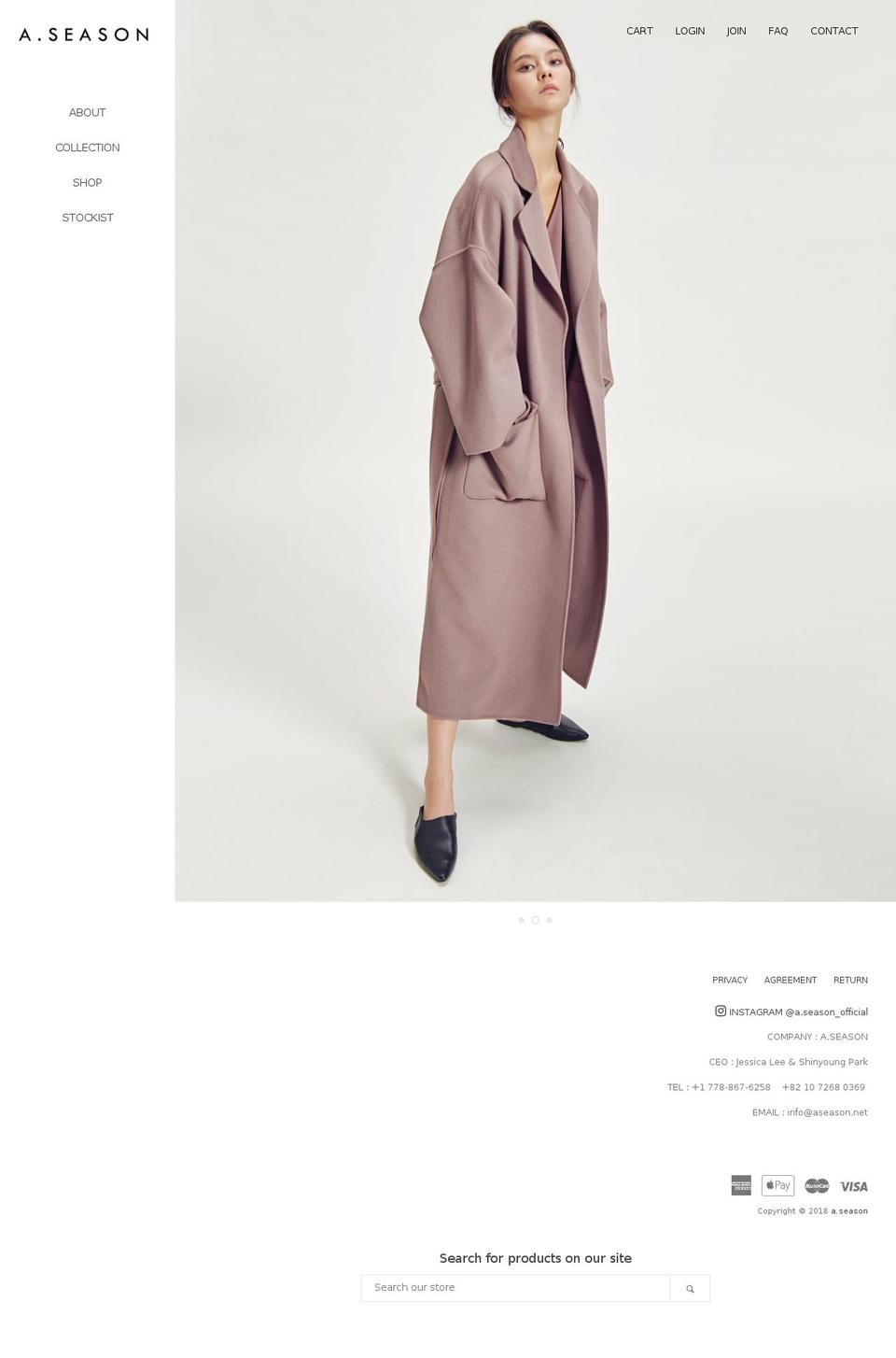 aseason.net shopify website screenshot
