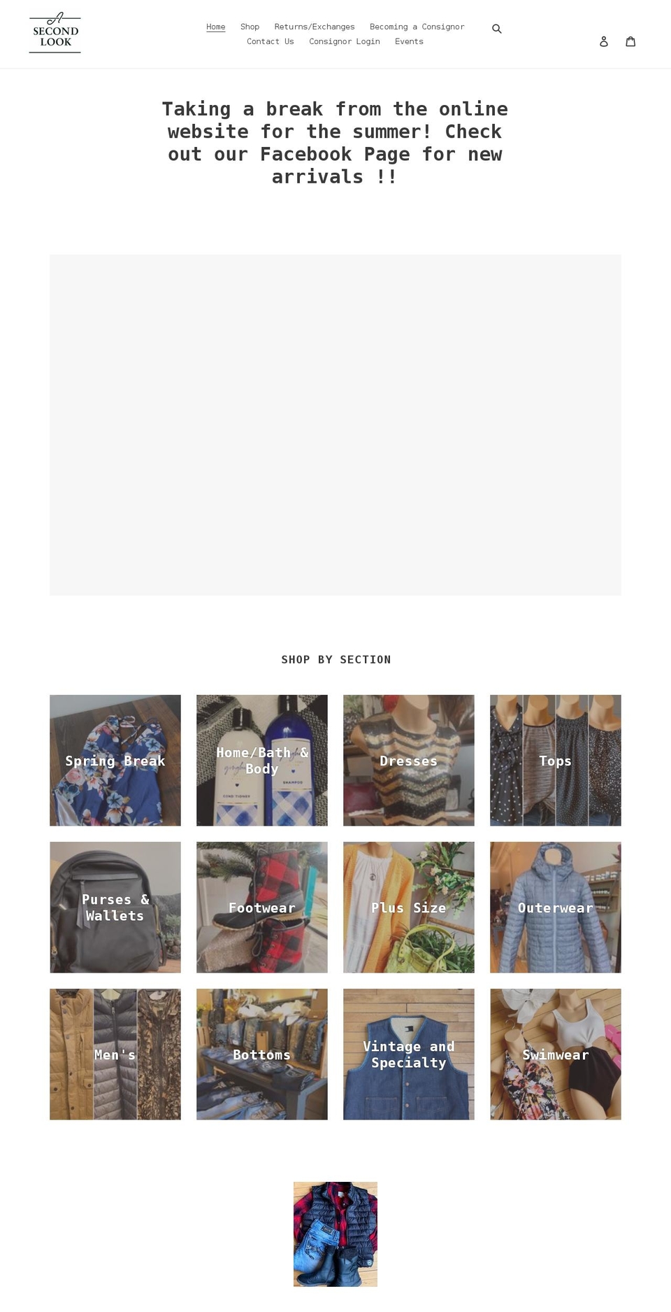 asecondlookpardeeville.com shopify website screenshot