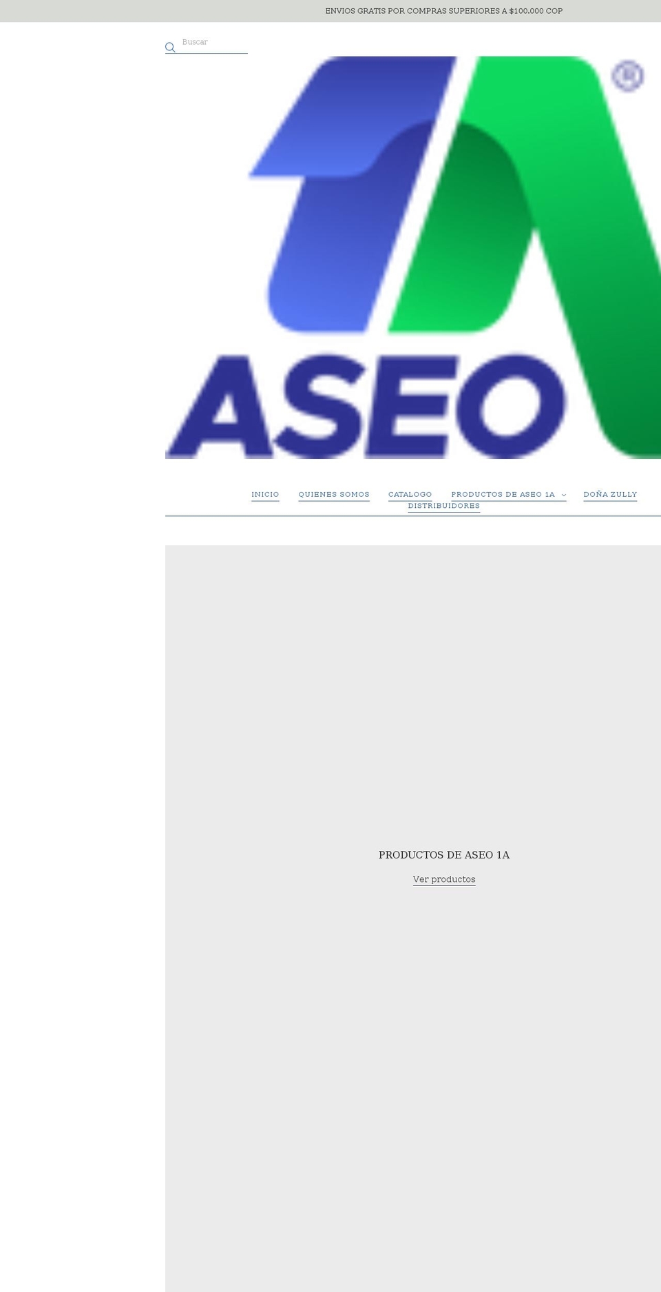 aseo1acorp.com shopify website screenshot