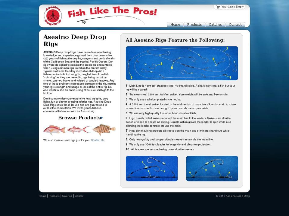 asesinodeepdrop.com shopify website screenshot