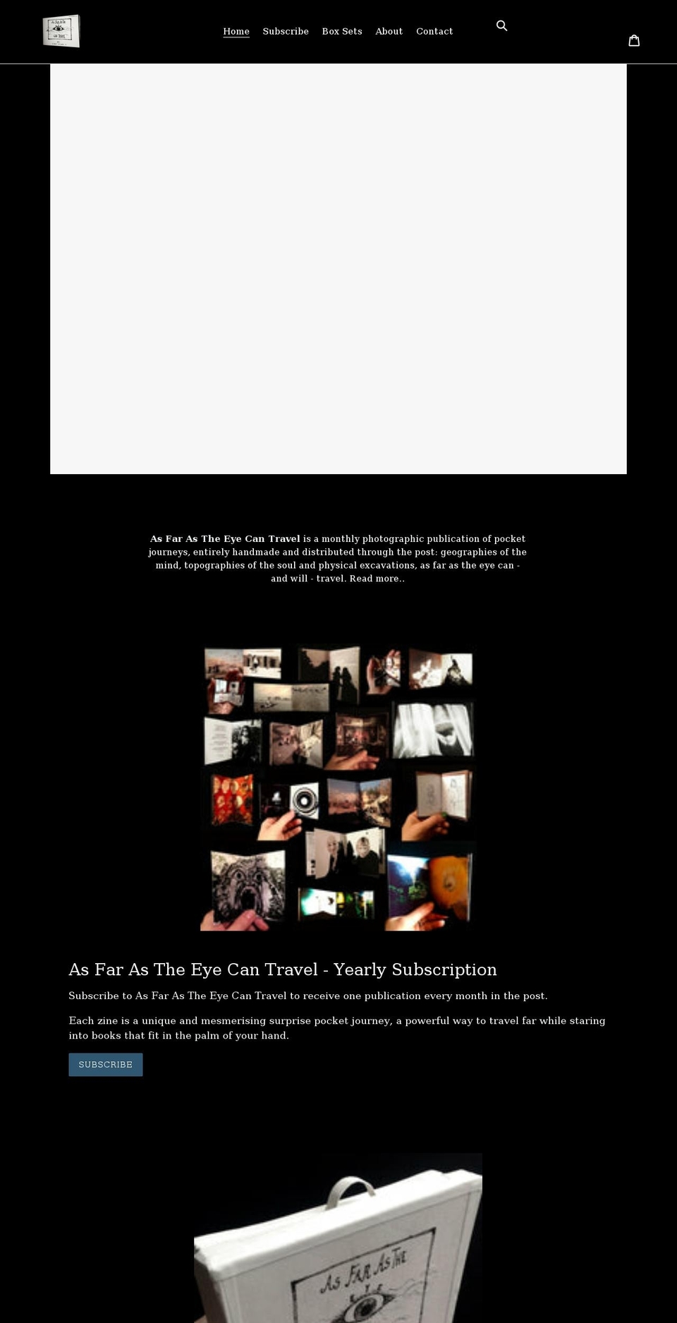 asfarastheeyecantravel.com shopify website screenshot