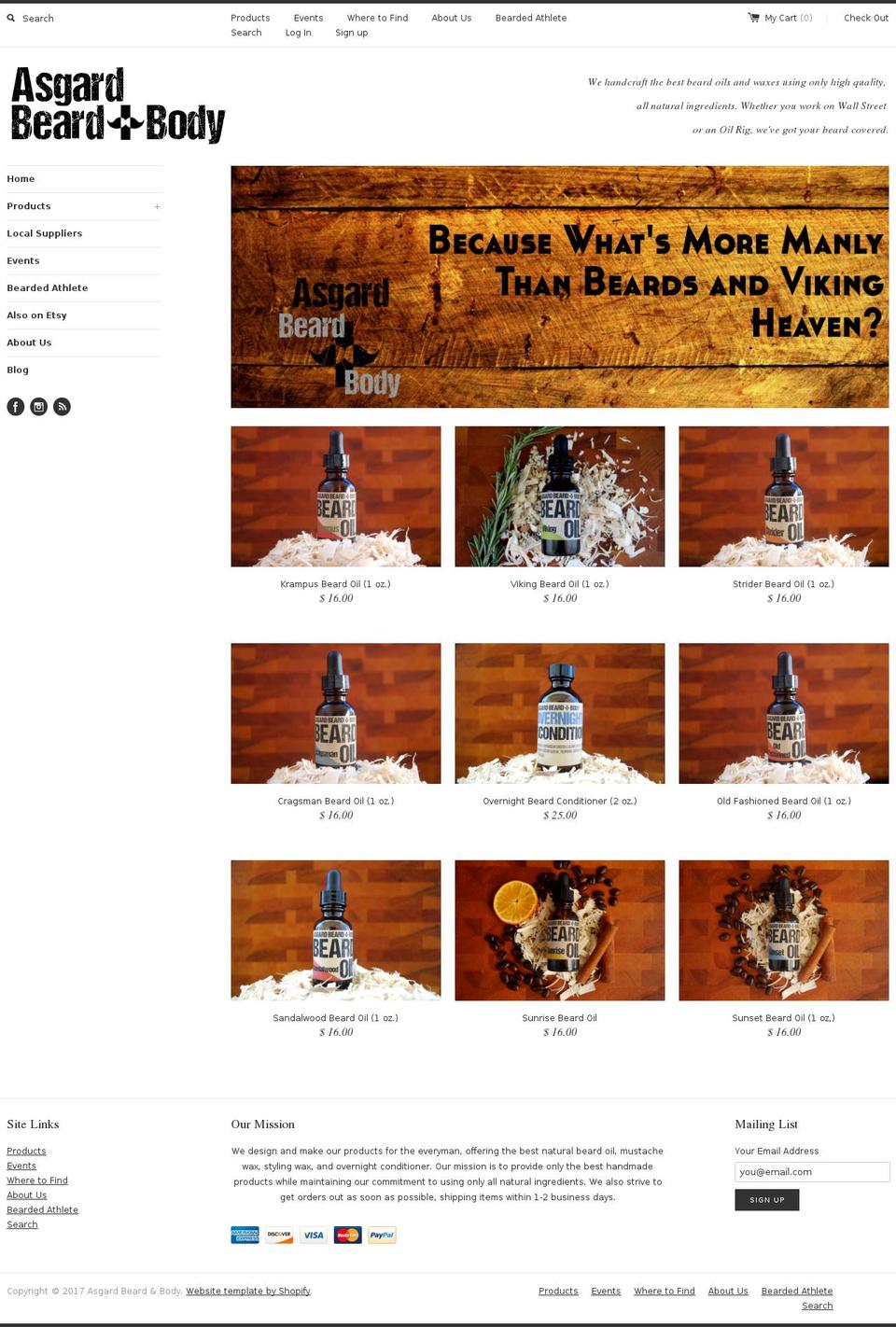 asgardstore.com shopify website screenshot