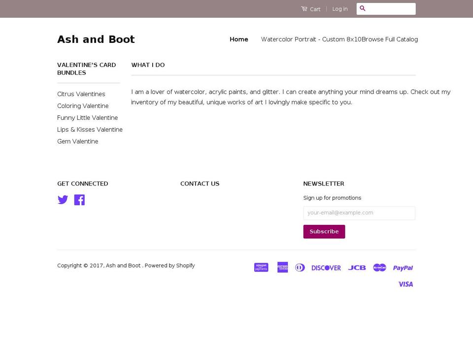 ashandboot.org shopify website screenshot