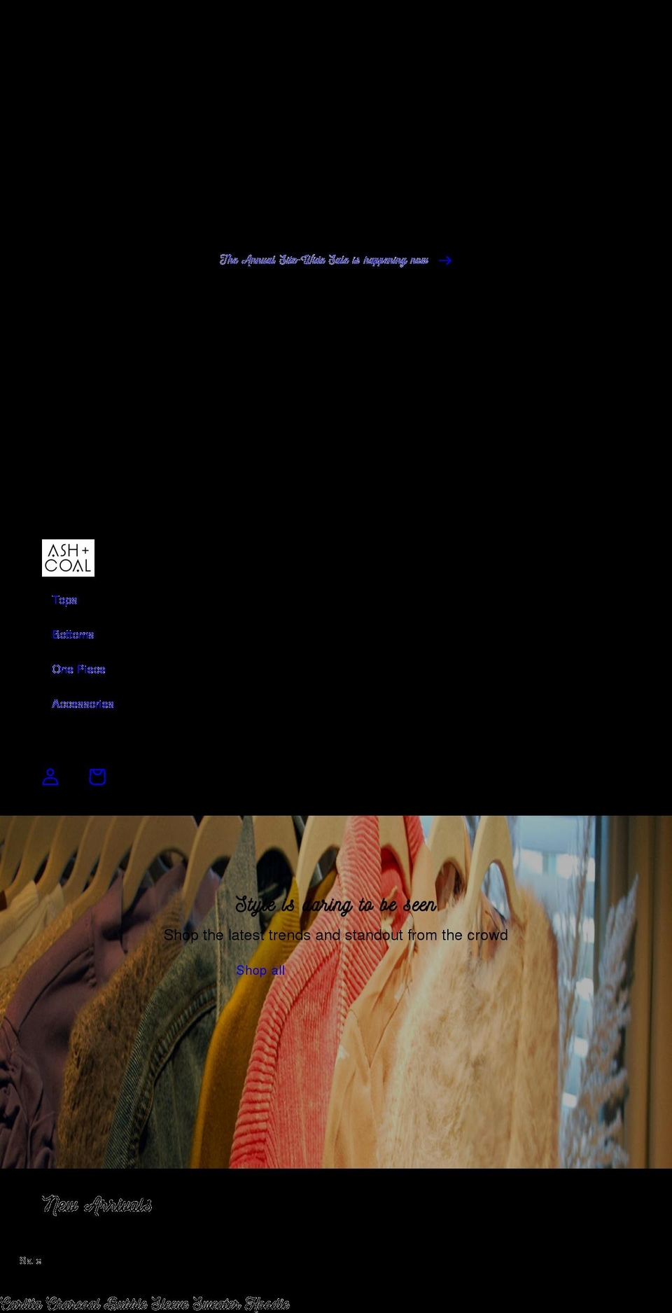 ashandcoal.com shopify website screenshot