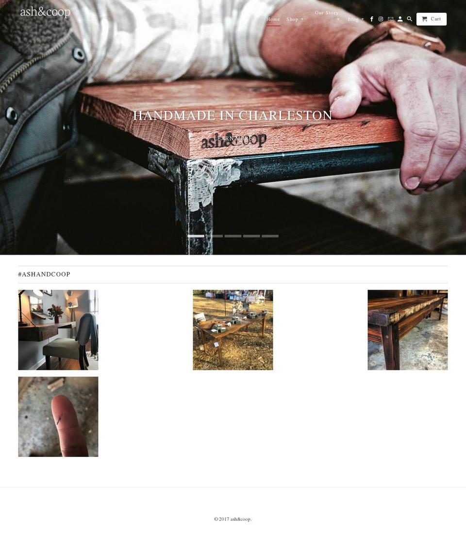 ashandcoop.com shopify website screenshot